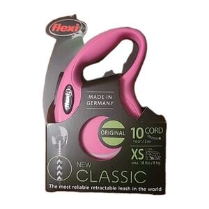 Flexi Classic Cord Retractable Leash Pink XS 10ft NEW